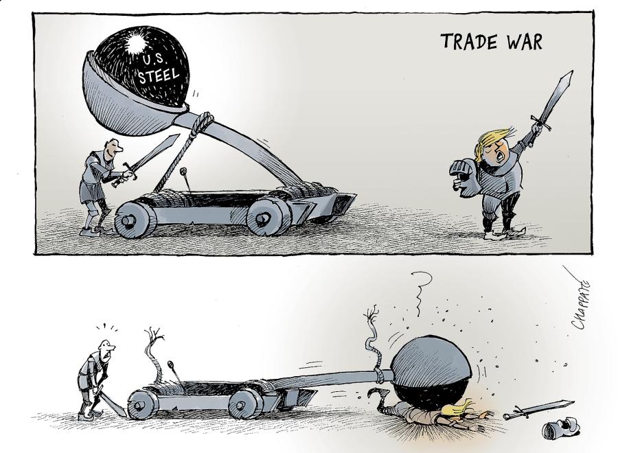 Starting a trade war... Starting a trade war...